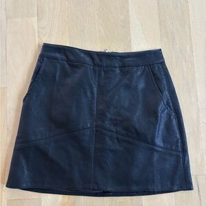 Lulu's Black Leather Skirt